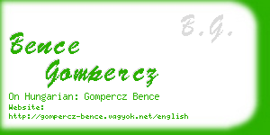 bence gompercz business card